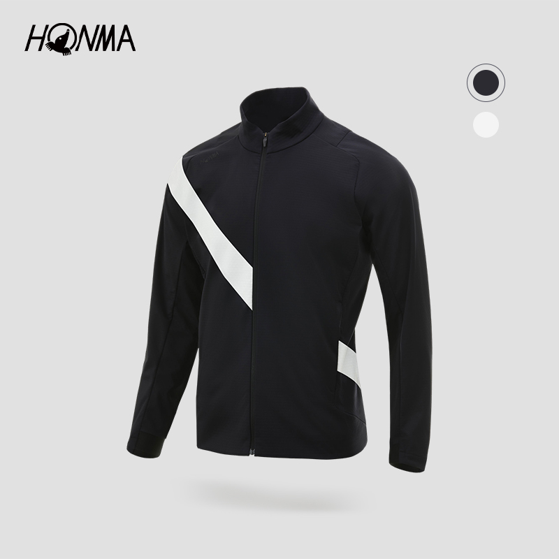 【专业高尔夫】HONMA服饰男士外套夹克拼接撞色立领HMJC302R502
