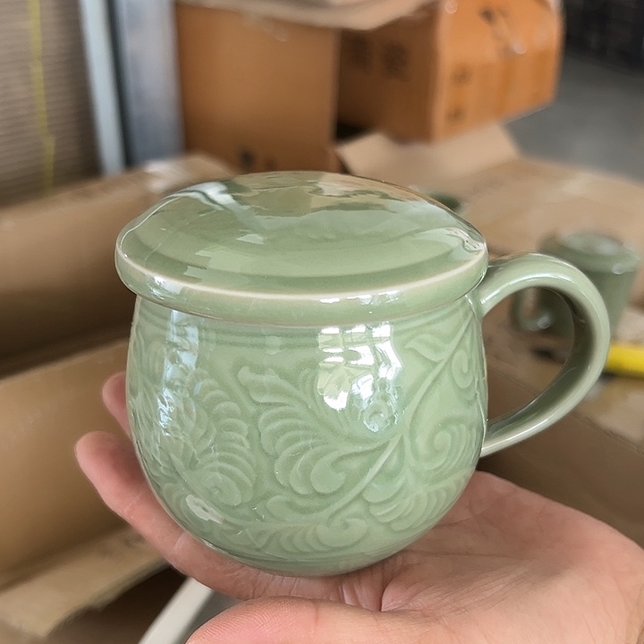 龙泉云间青瓷小米茶器
