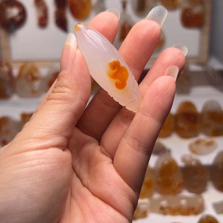 玛瑙/玉髓合金吊坠