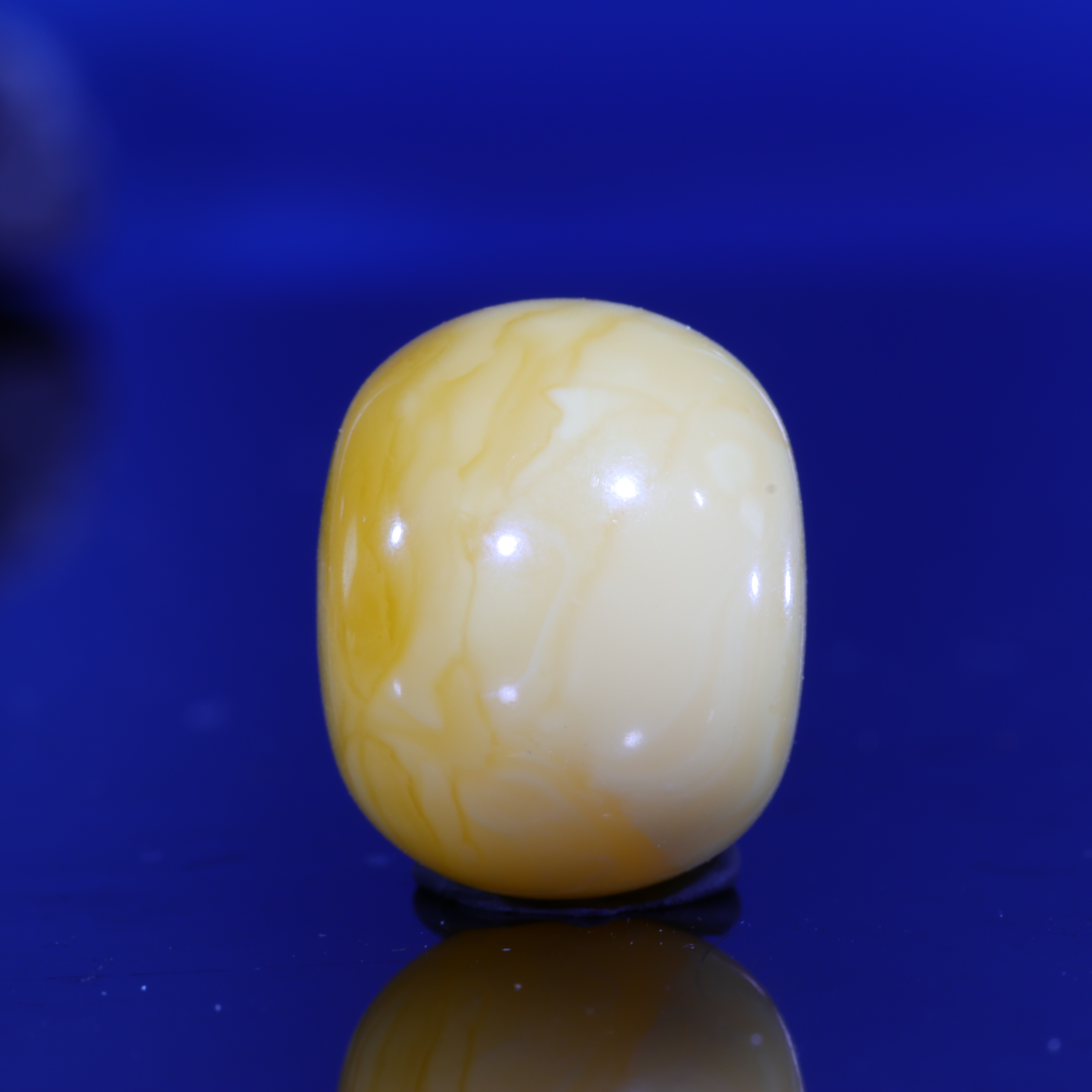 18m蜜蜡老型保真一物一图焦皮虎皮满蜡墩子单珠蜜蜡配饰-b652