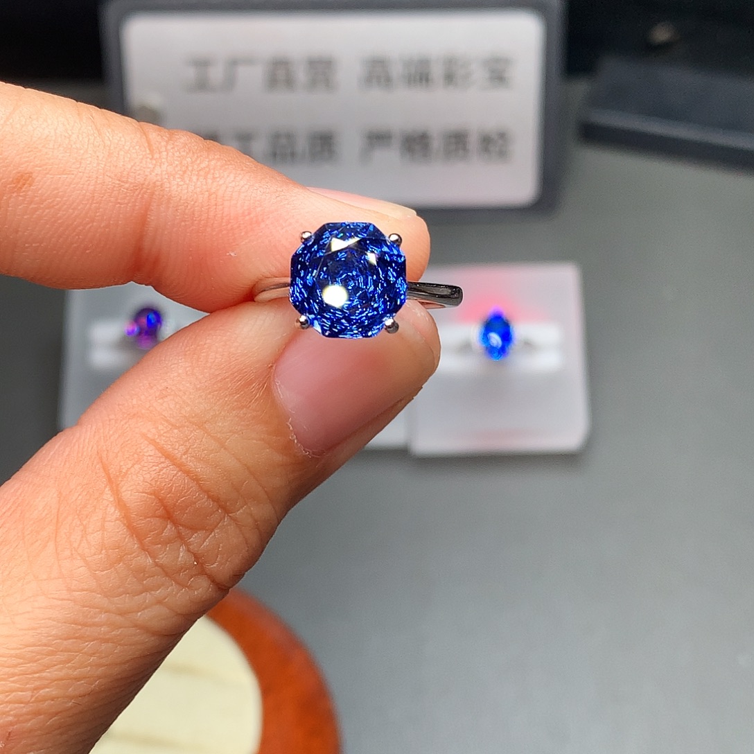 托帕石戒指银S925镶嵌