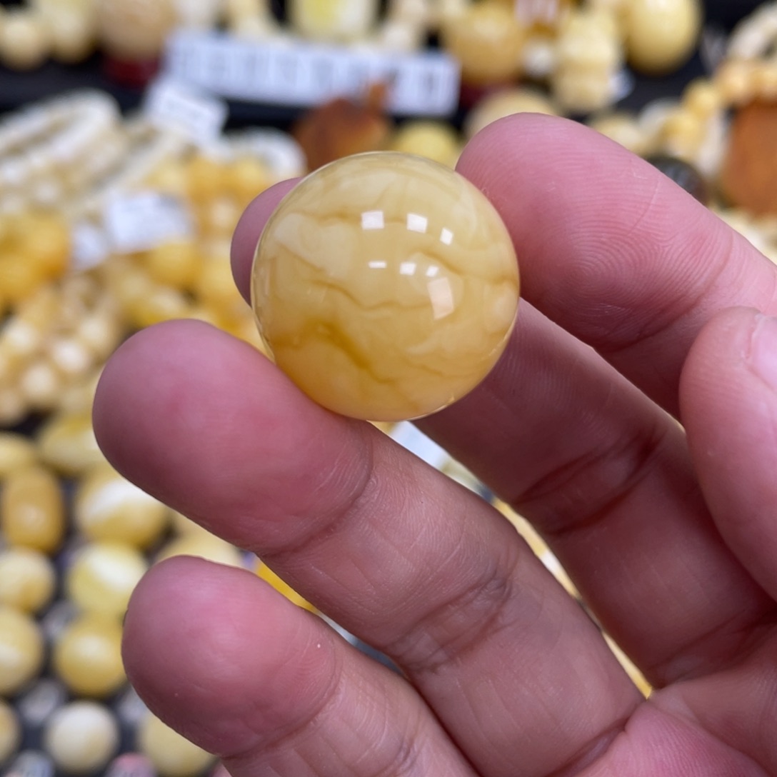 琥珀珠宝奇石未镶嵌21mm