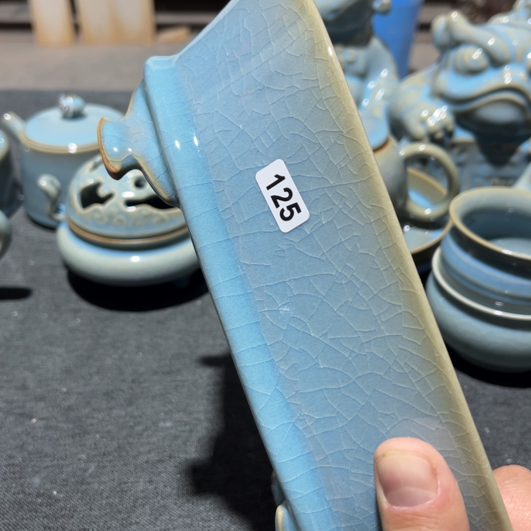 【闪购商品】微瑕水仙盆汝瓷天蓝