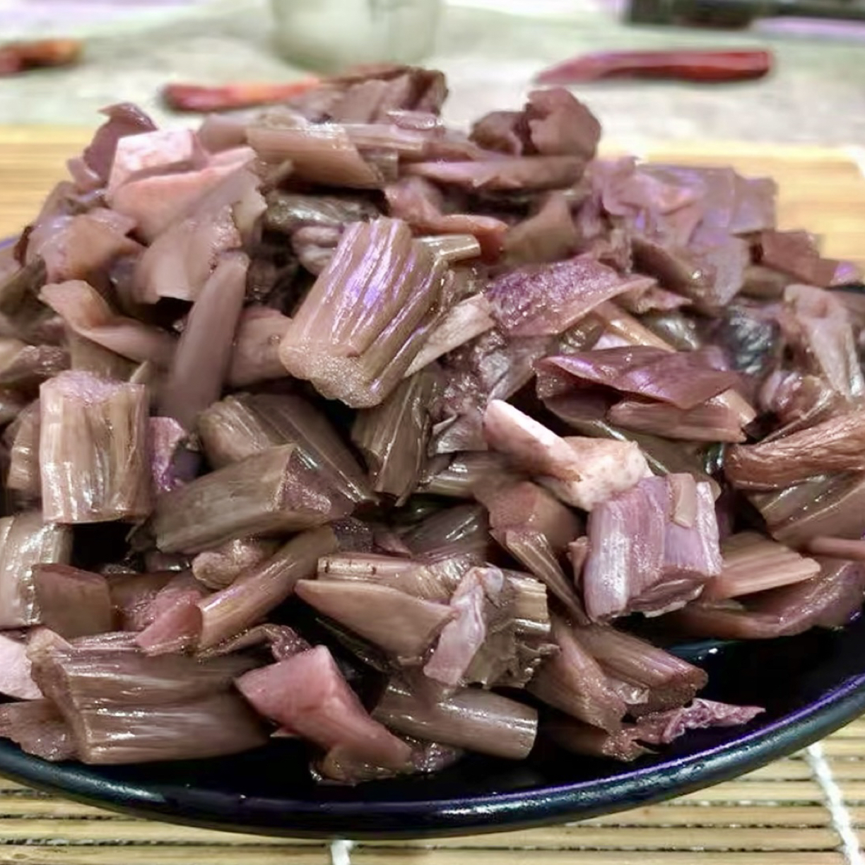湖南常德农家自然发酵酸芋头梗酸脆爽口营养美味
