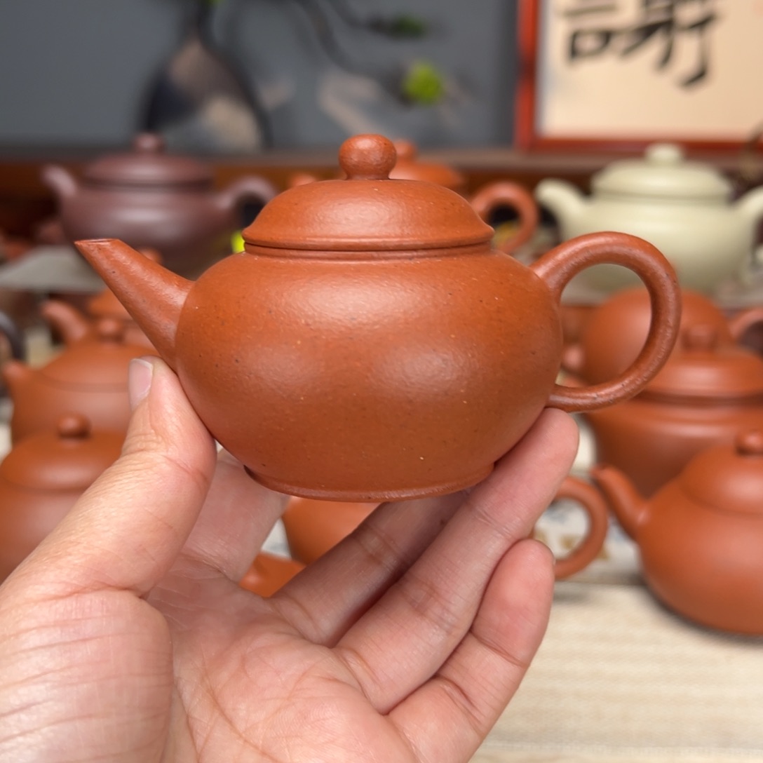 紫砂茶壶宝山红泥120