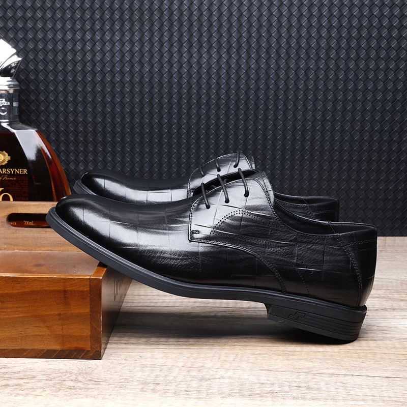 【清仓1】头层牛皮皮鞋男商务正装痞帅潮男鞋真皮男款爆款2025新款