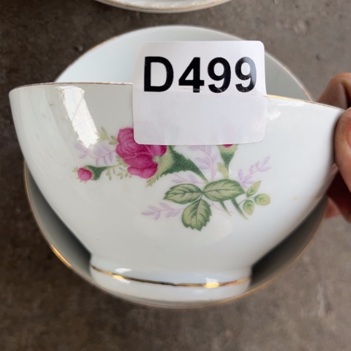 八九十年代高岭土盘碗碟有矿点有瑕疵D499
