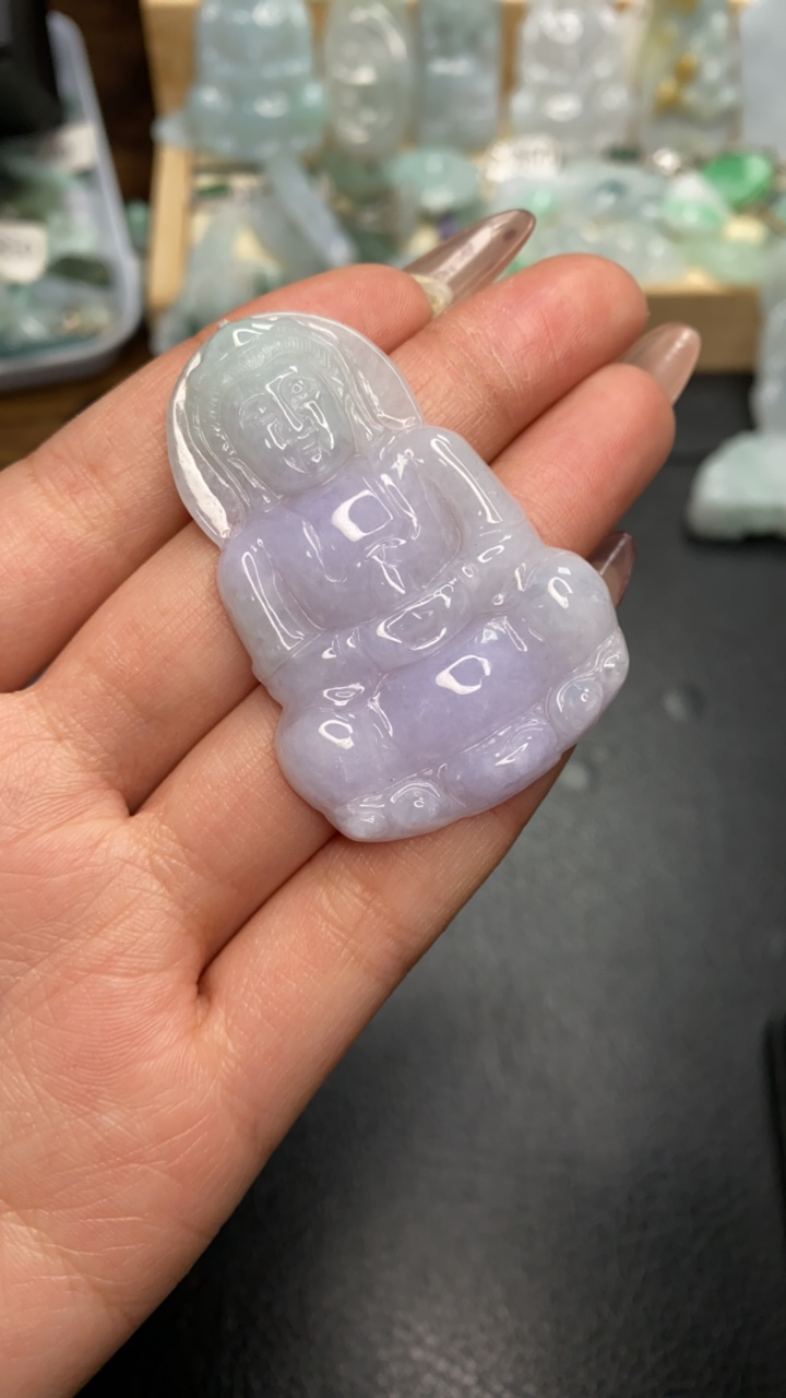 天然翡翠玉观音吊坠