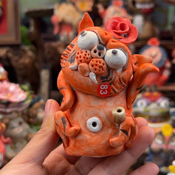 陶摆件小镇青花每日有新品