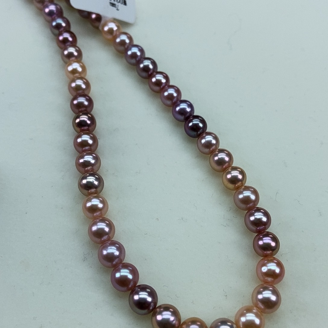 银S925镶嵌淡水珍珠7极强光糖果