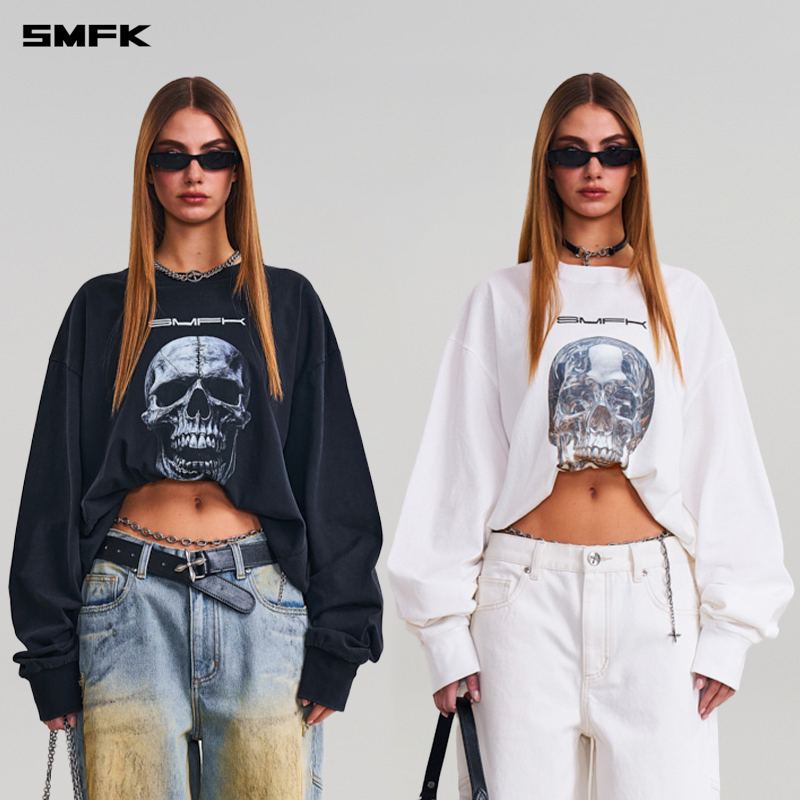 SMFK永恒雕像巨型长袖上衣 CP017B1 休闲运动户外宽松百搭上衣