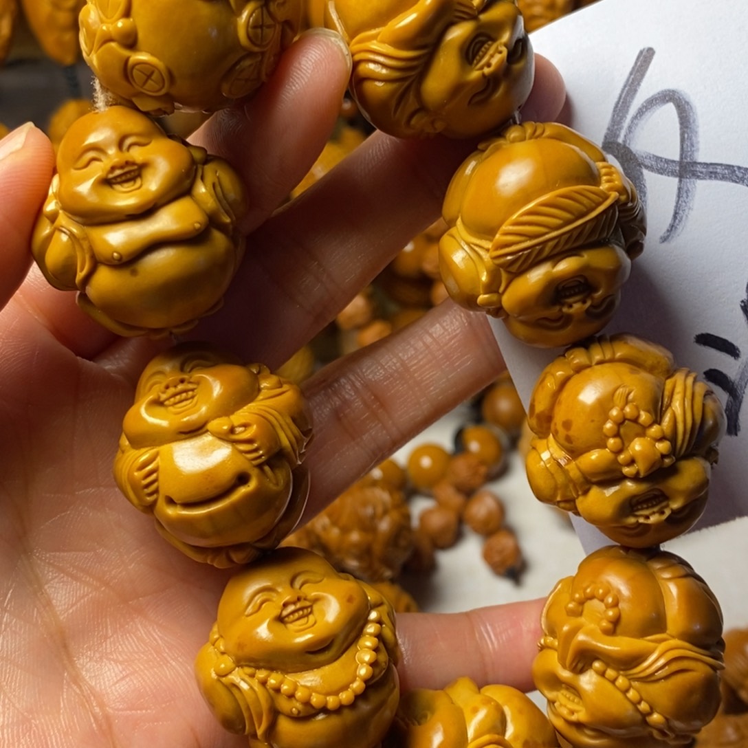 聆***光橄榄核手串/手链八大弥勒精品