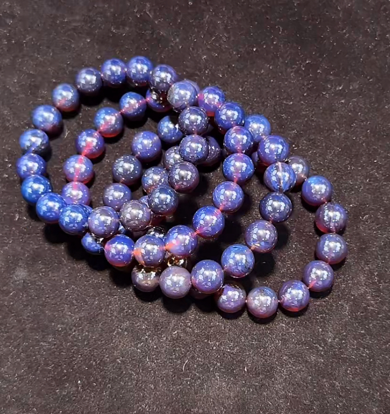 【齐福珠宝】11/16-19/11mm天然琥珀帝王紫蜜单圈（多样性发其一）