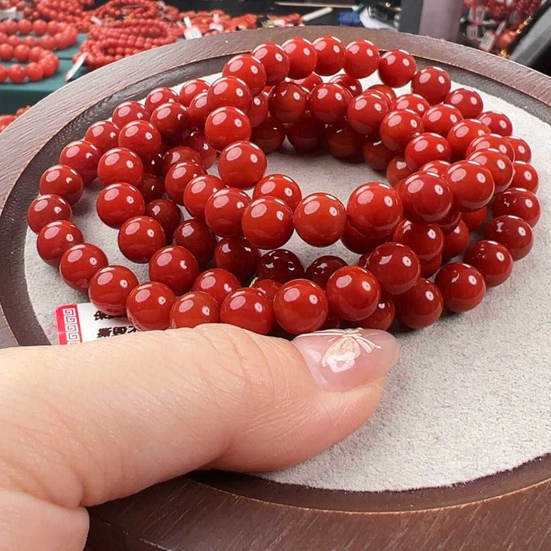 南红玛瑙南红多圈未镶嵌枫***叶