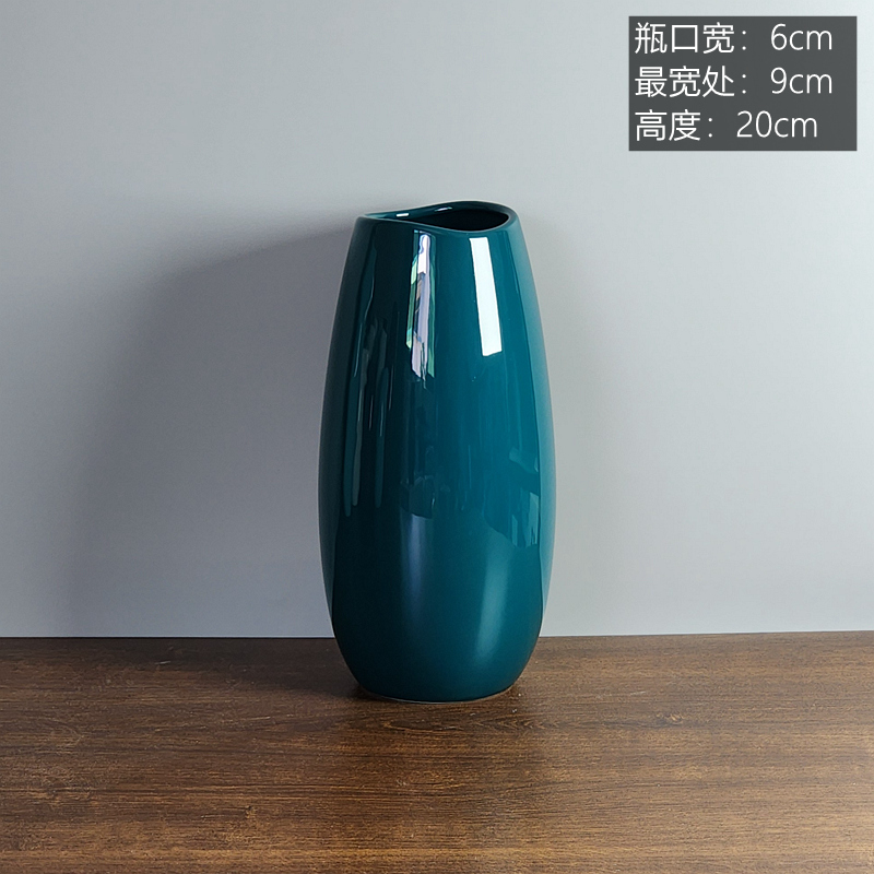 20cm高鹅蛋陶瓷花瓶底部无孔可装水