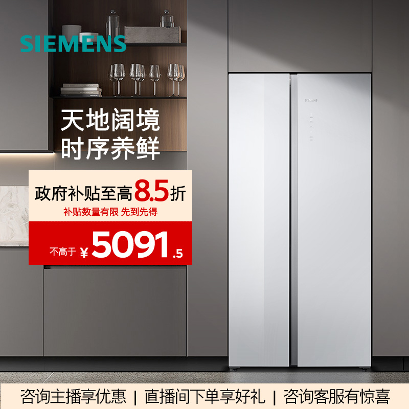 【!国家补贴】西门子604L双开门家用大容量冰箱KA98CEA20C