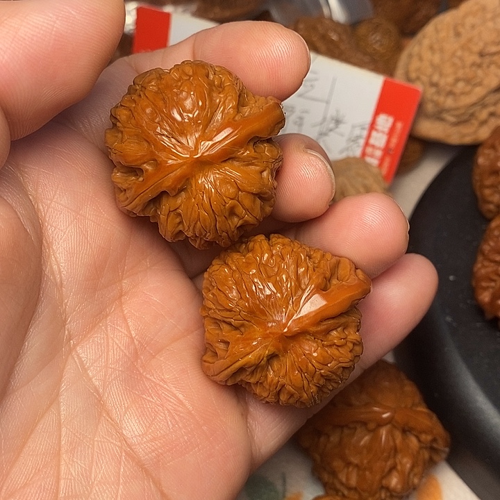 不***心文玩核桃把件磨35
