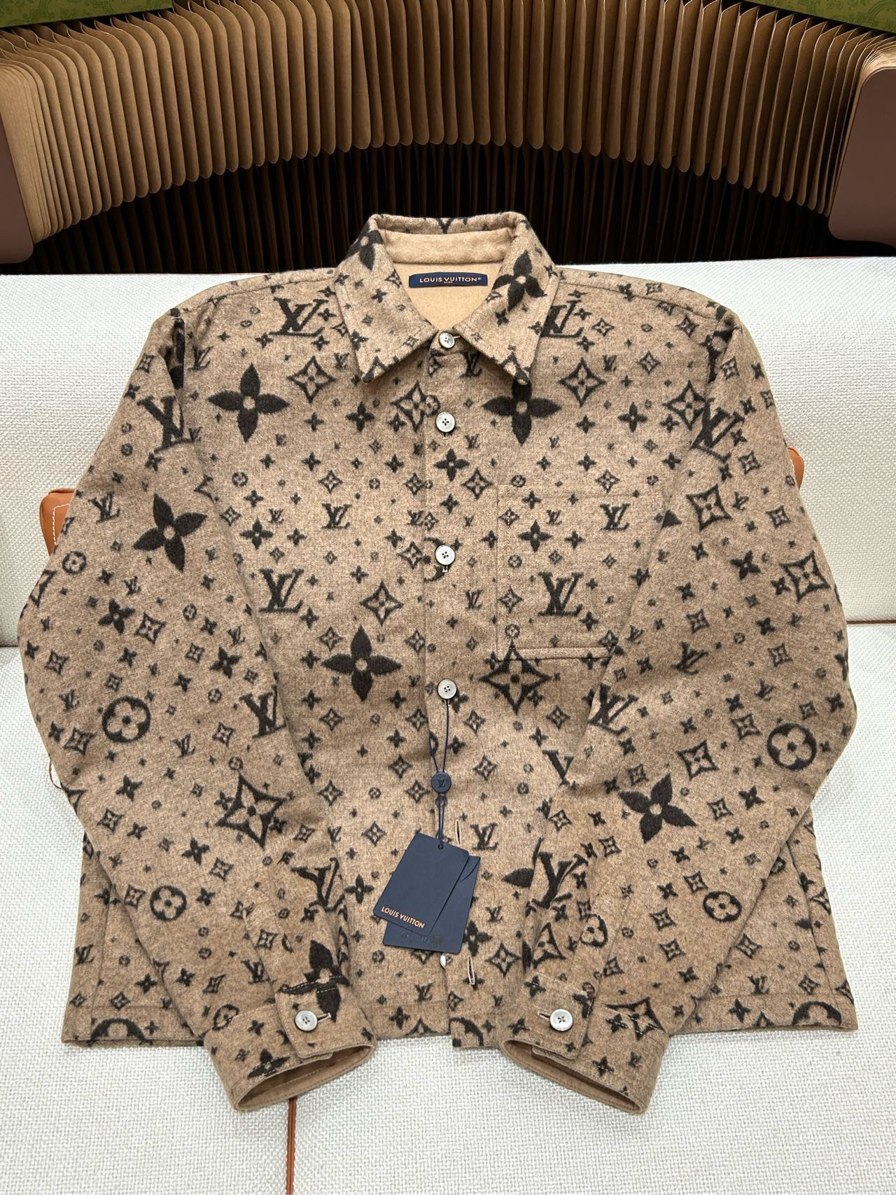 全新未使用 LouisVuitton/路易威登 全新LV老花外套夹克52码