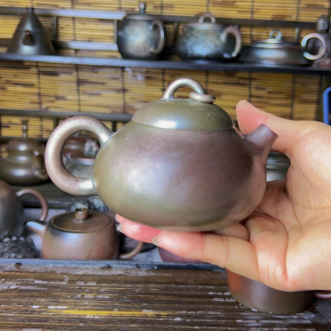 紫泥壶柴烧坭兴陶壶