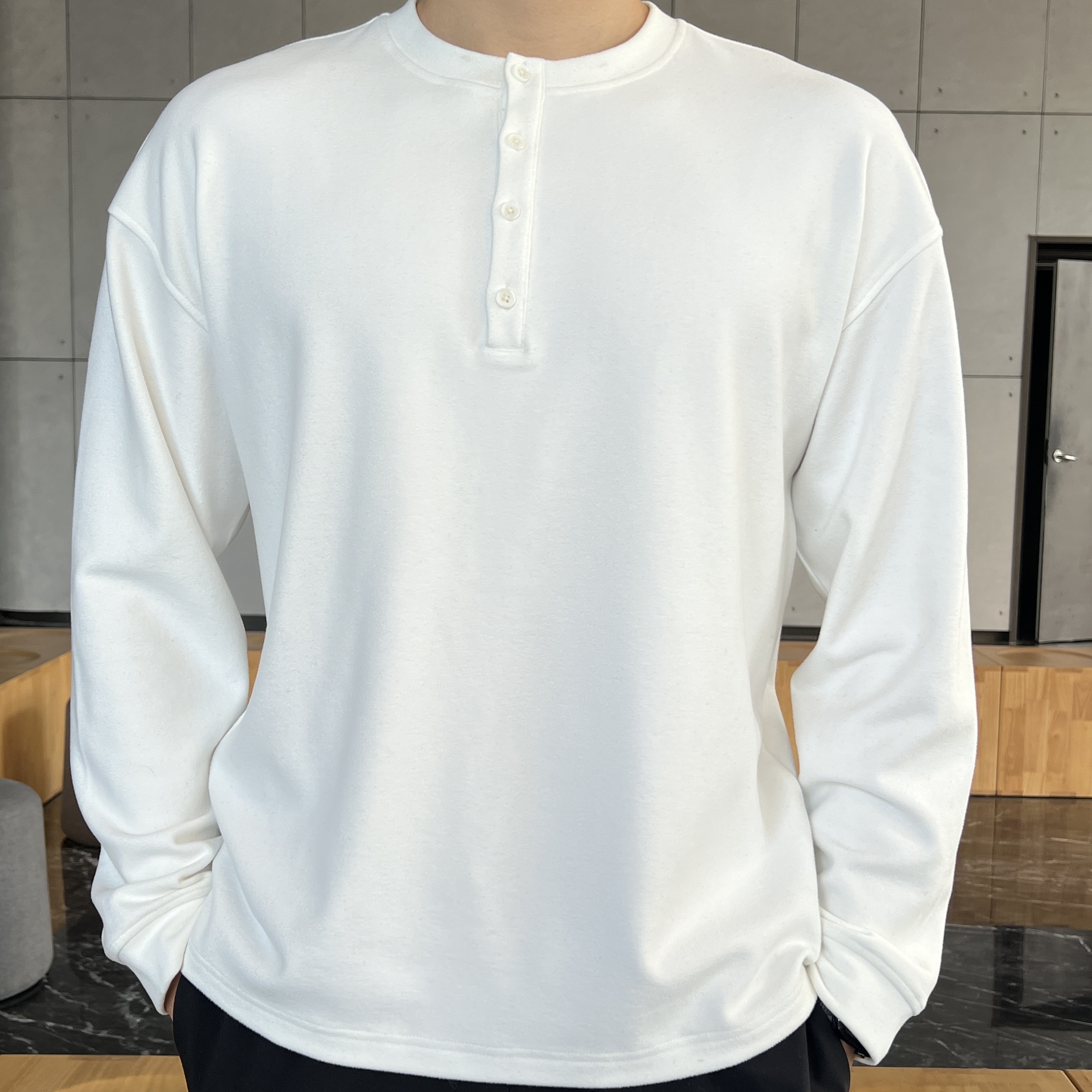 IM『IM新智造』科技内搭5A抗菌远红外发热保暖超薄卫衣绒衫简约长袖