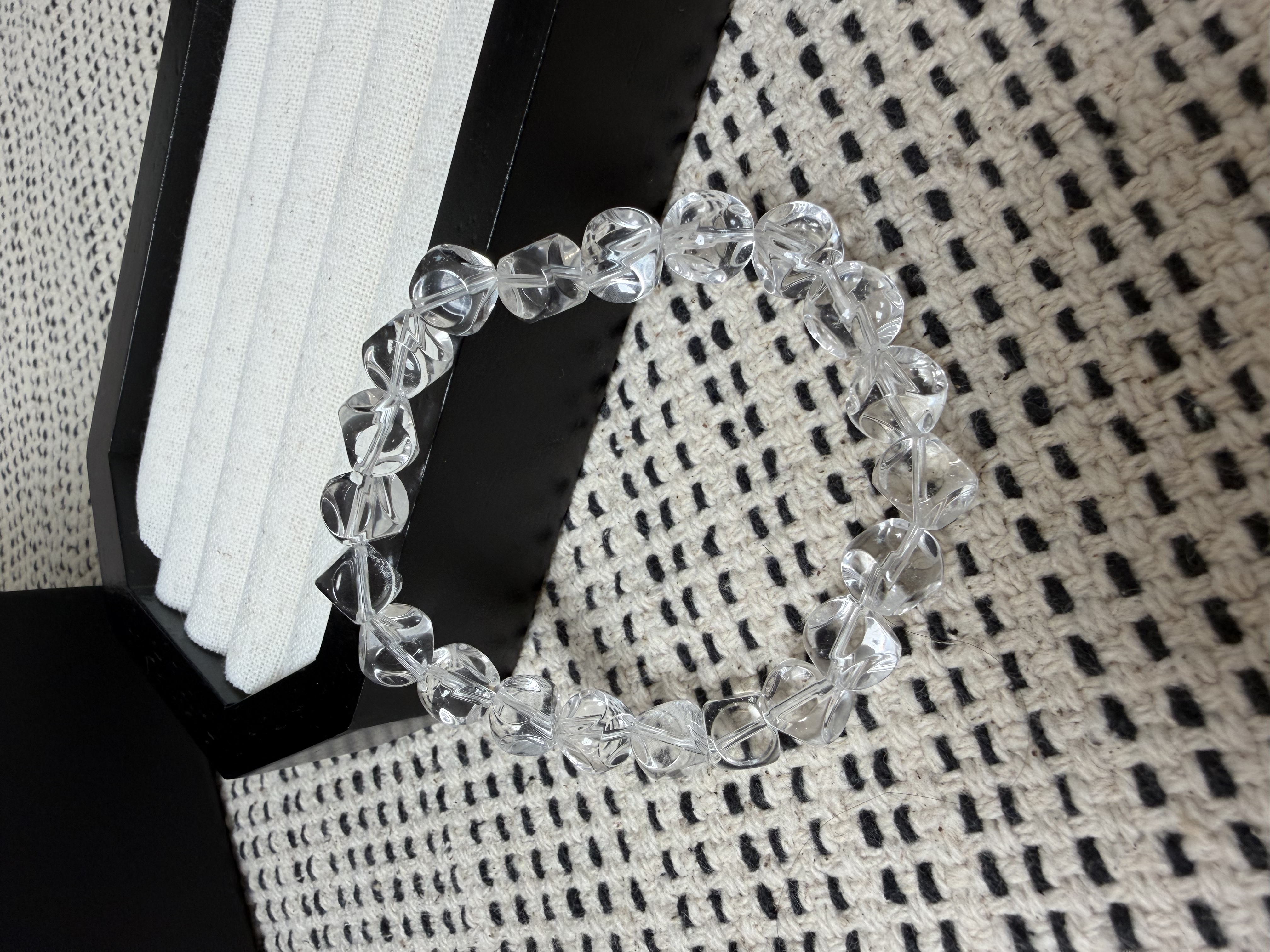 天然双A净体钻切白水手串手链