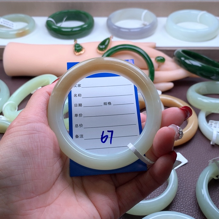 和田玉手镯58-59未镶嵌