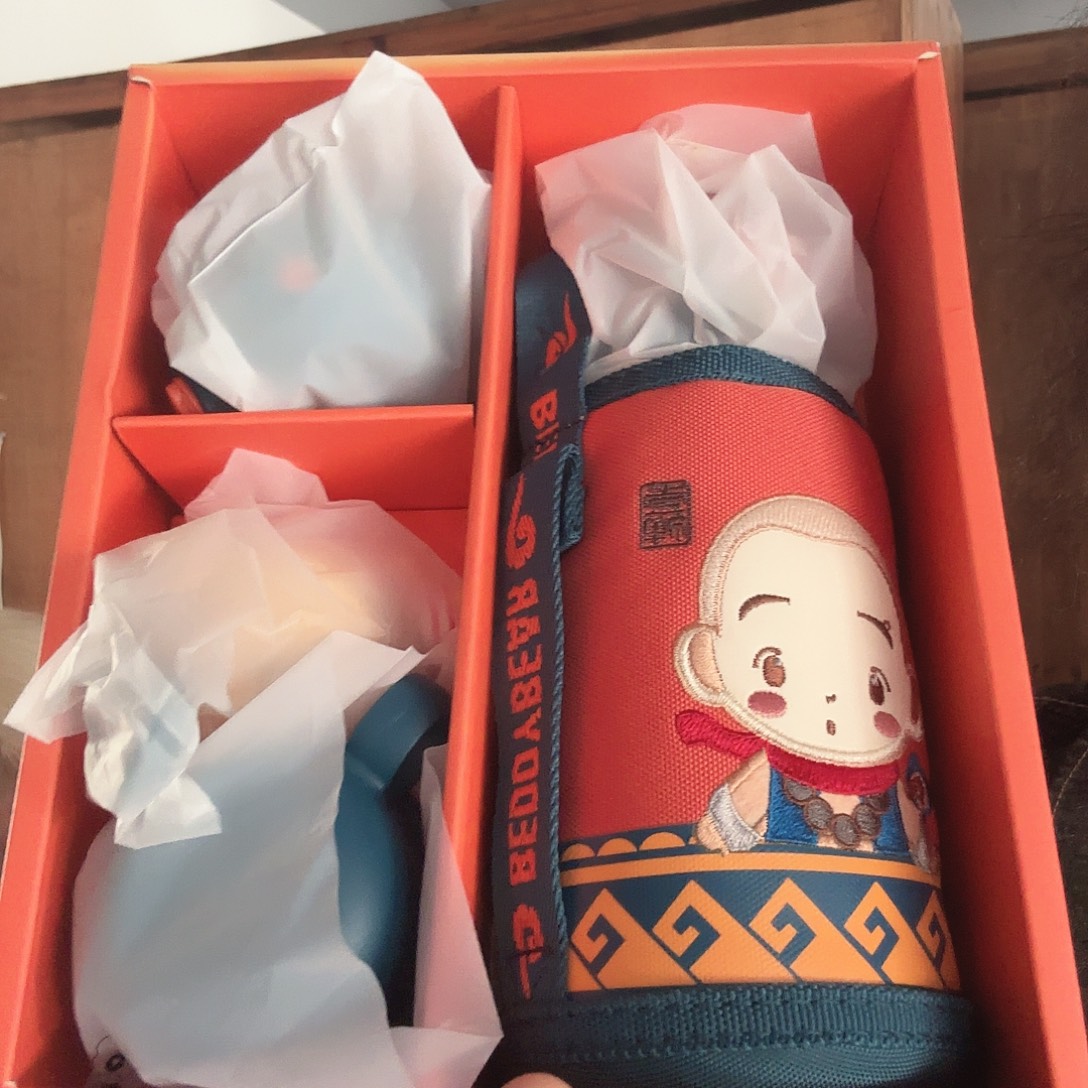 银鼠毛杯具熊和尚联名款保温杯