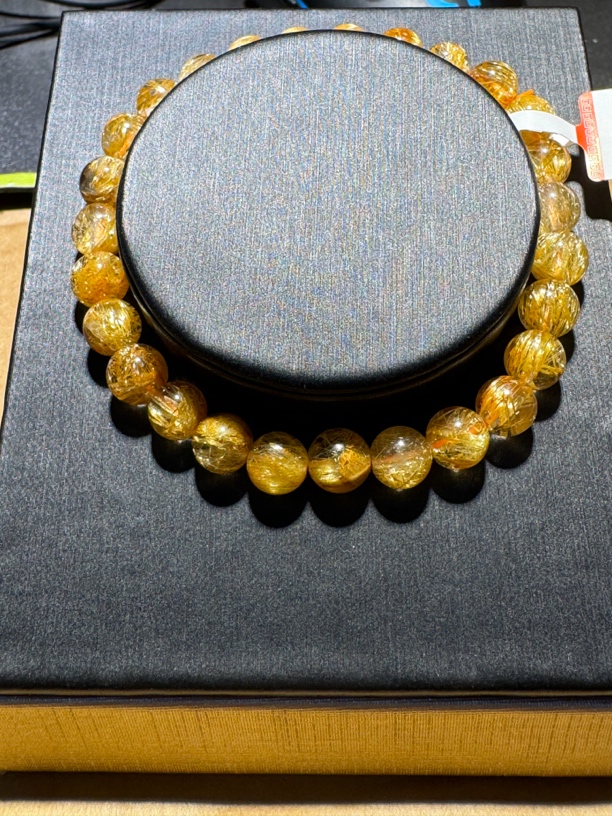 天然精致钛晶烟花钛小金豆手串