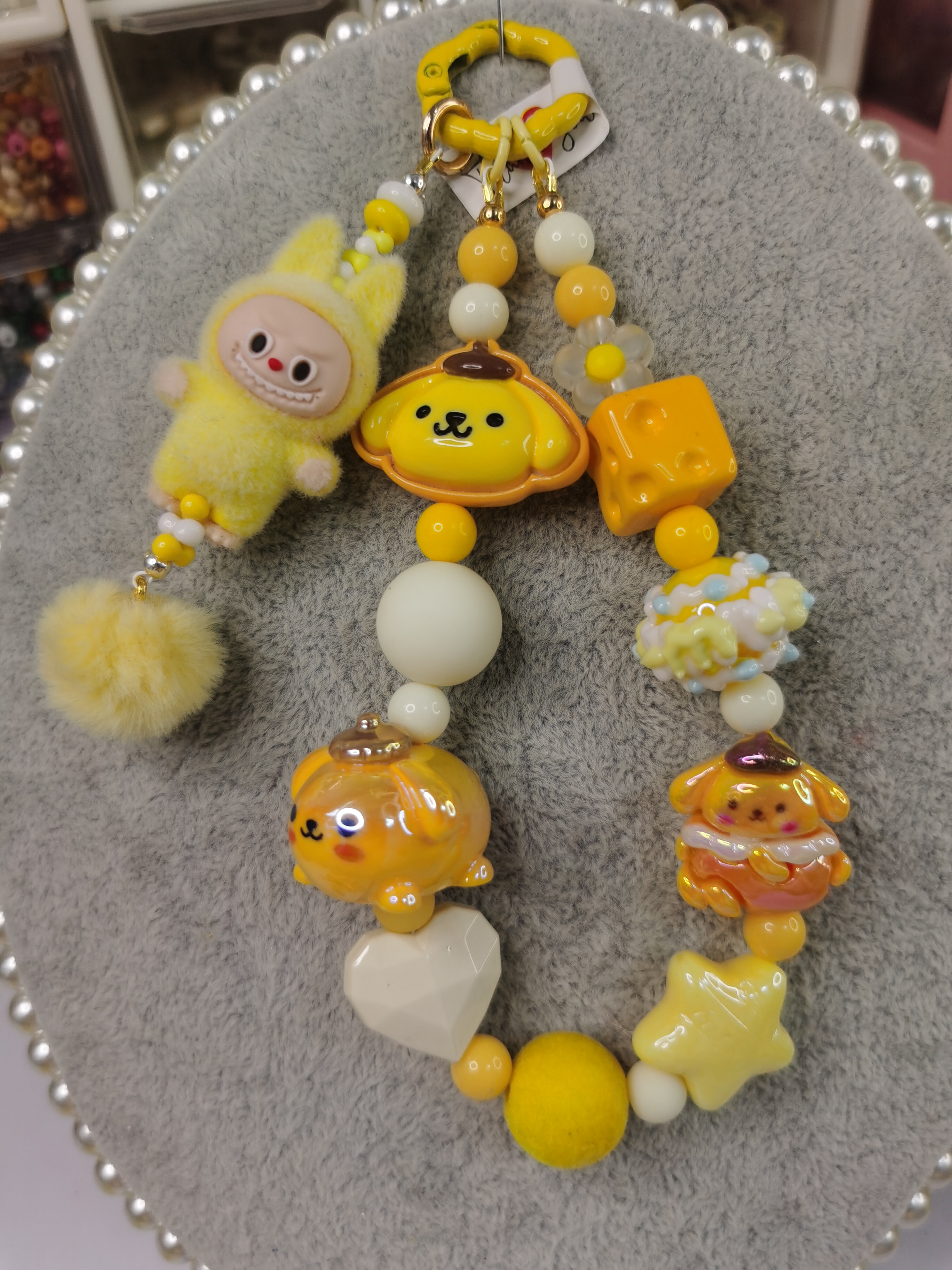 黄色系卡通手机链钥匙链包包链