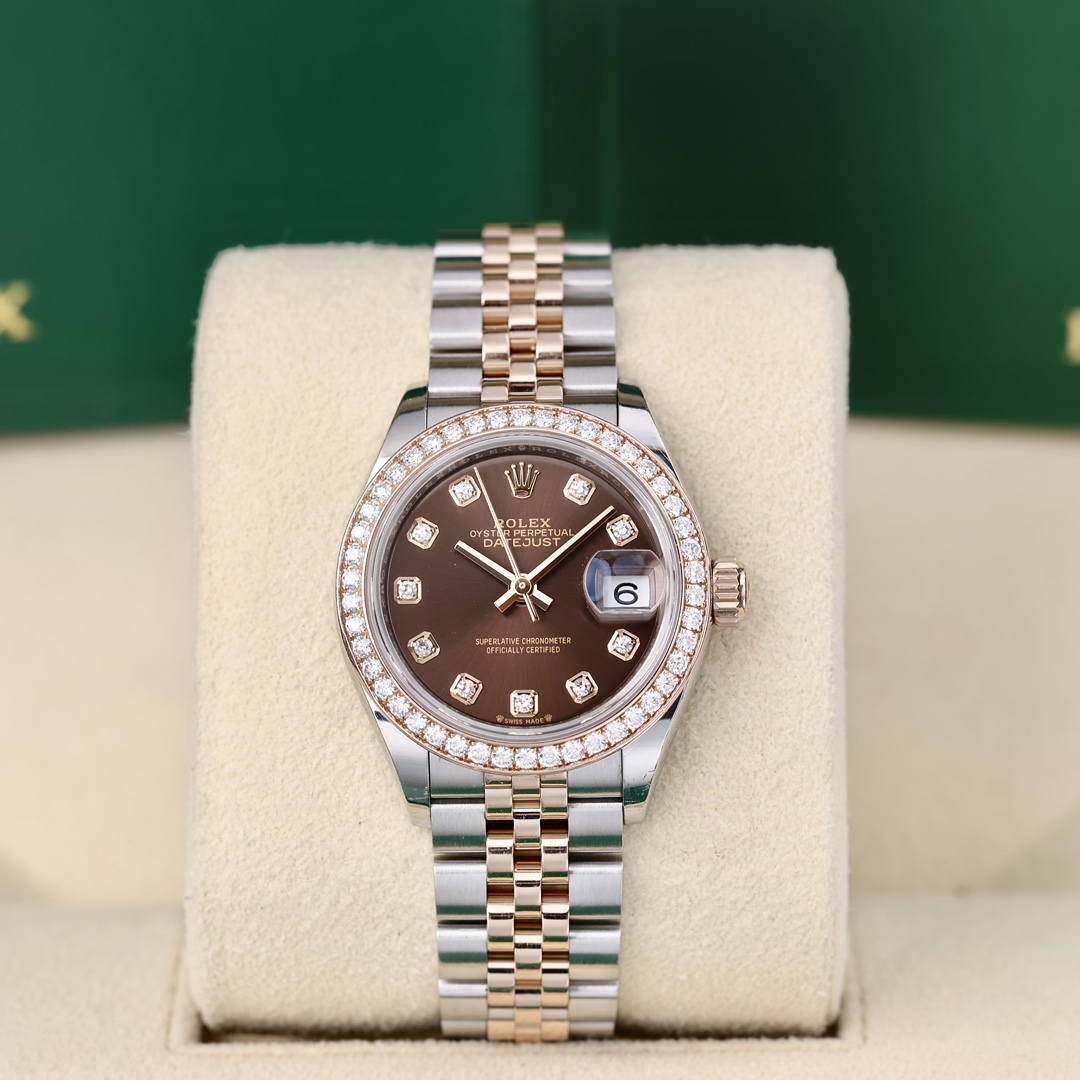95新 Rolex/劳力士 279381 原镶钻石 间玫瑰金 2020年12月保卡