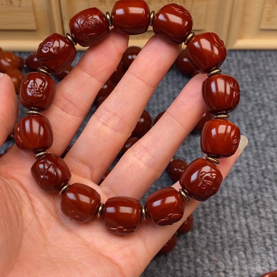牛***忙手串/手链橄榄核老型弥勒