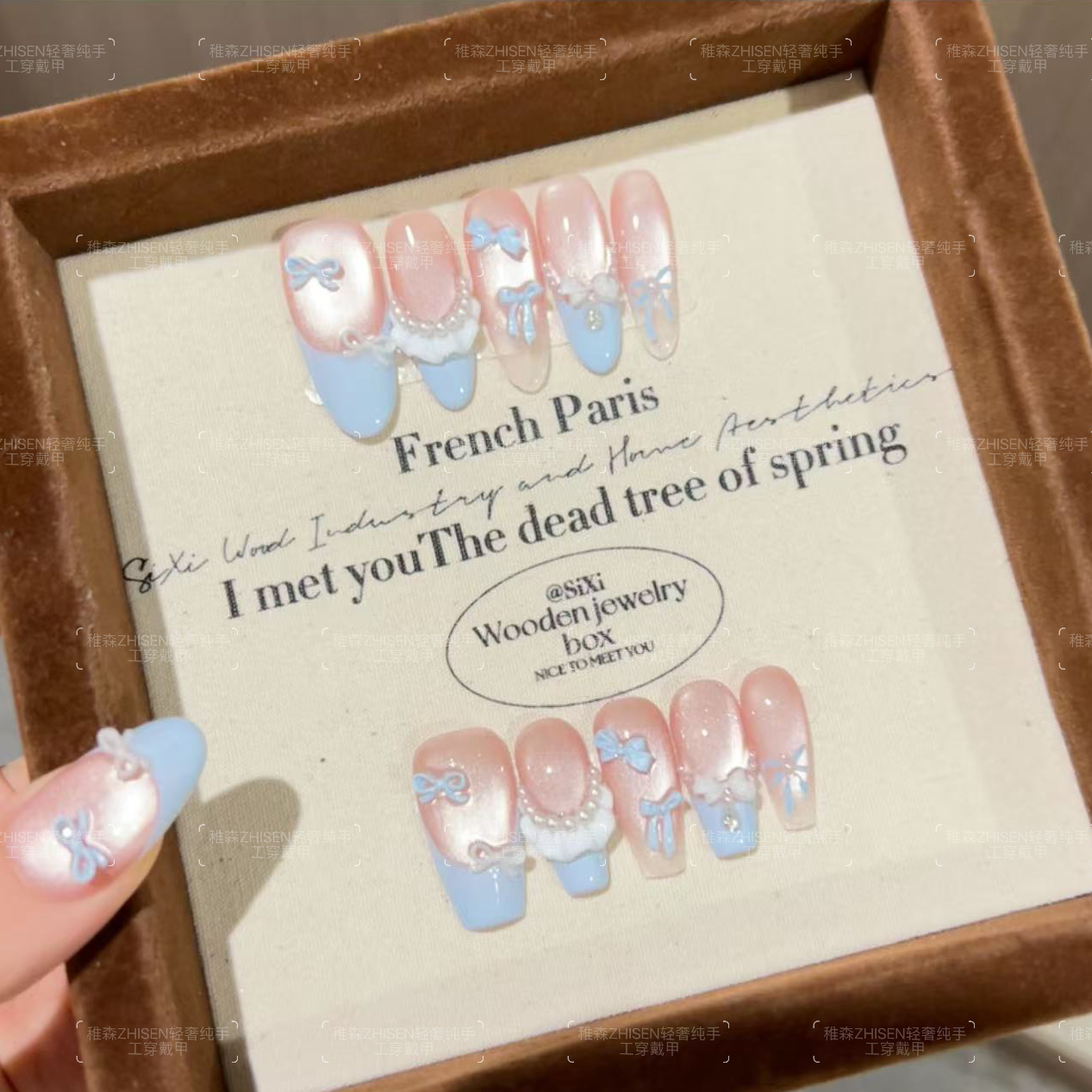 【大耳狗之梦】时尚清新纯欲高级感成品美甲穿戴式手工穿戴甲