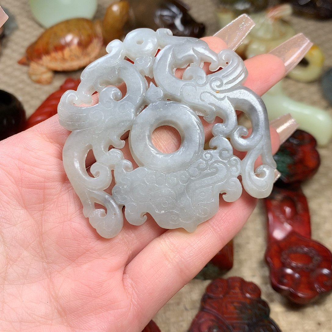 白玉菩提吊坠挂件