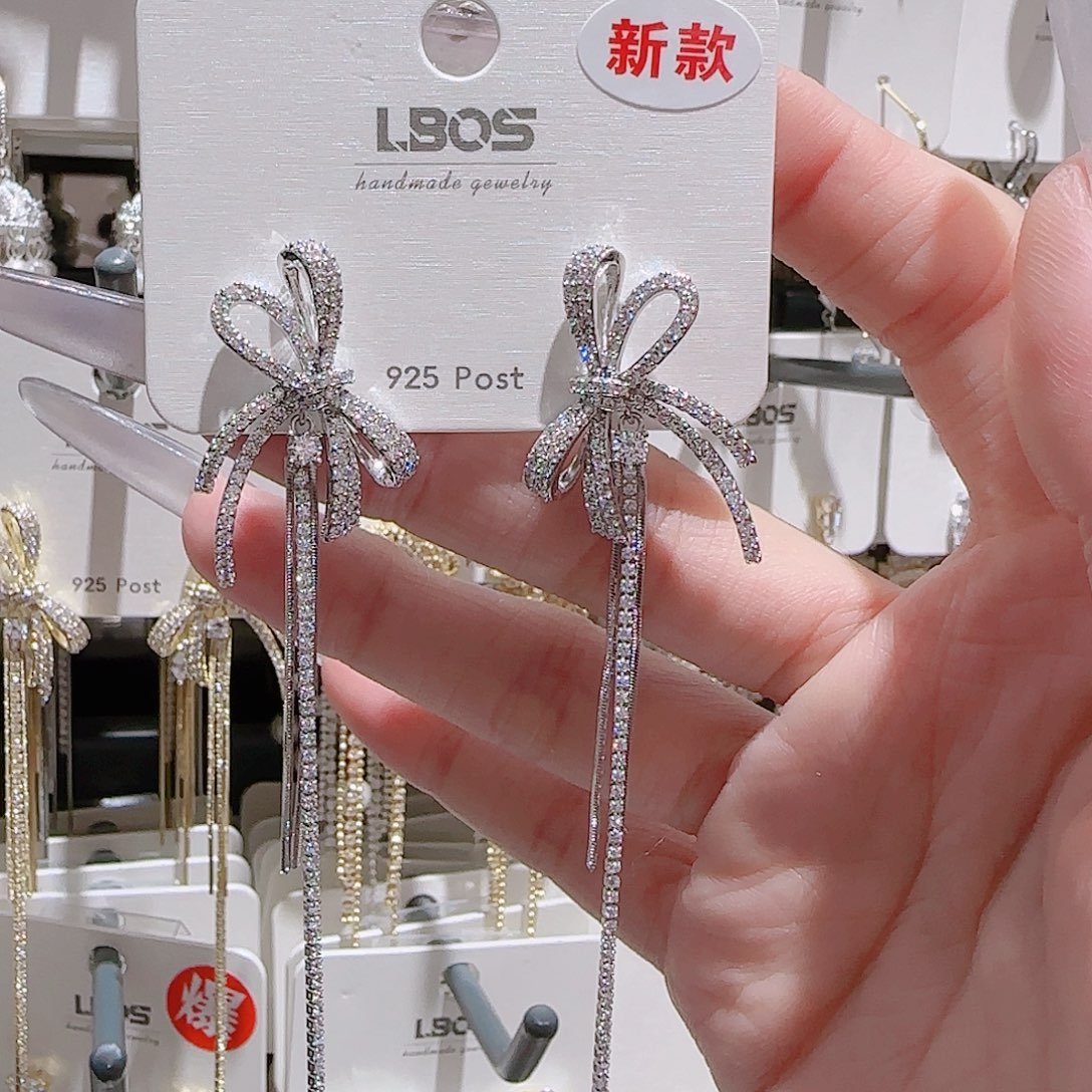 锆石铜合金925银耳环