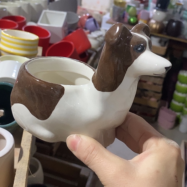 摆件陶陶盆有孔 瑕疵介意勿拍