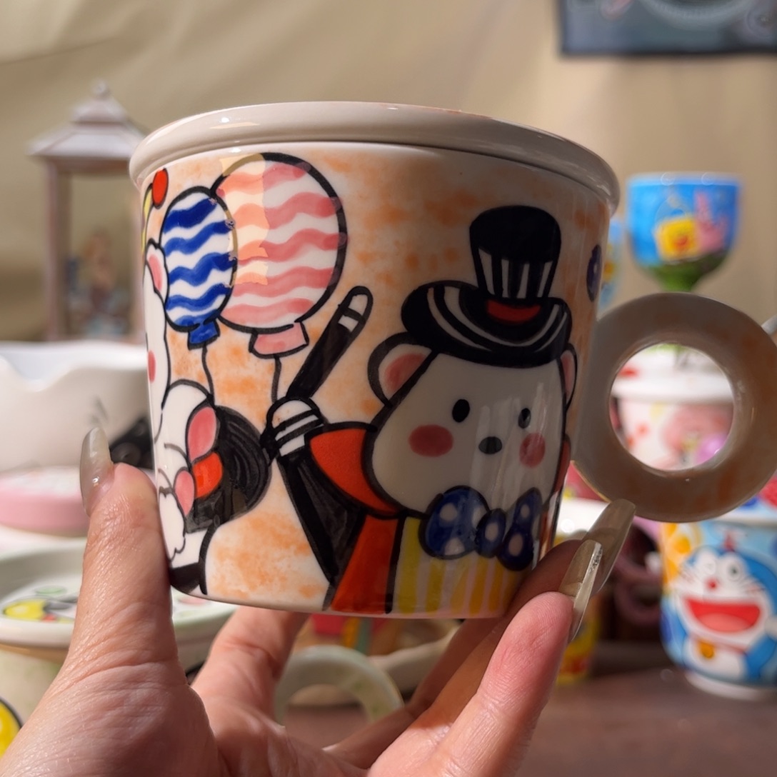 杯景德镇陶瓷文创手绘水杯