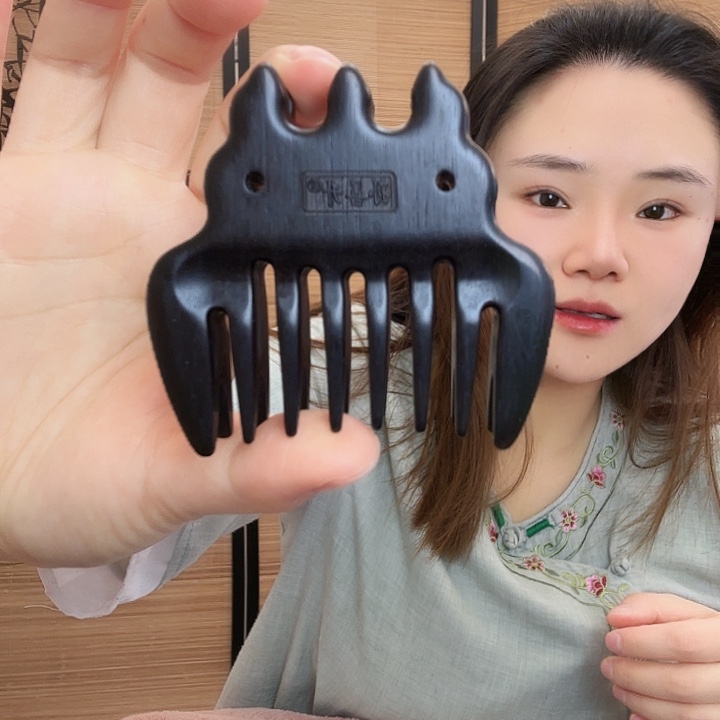 紫光檀小西湖双排梳子微瑕