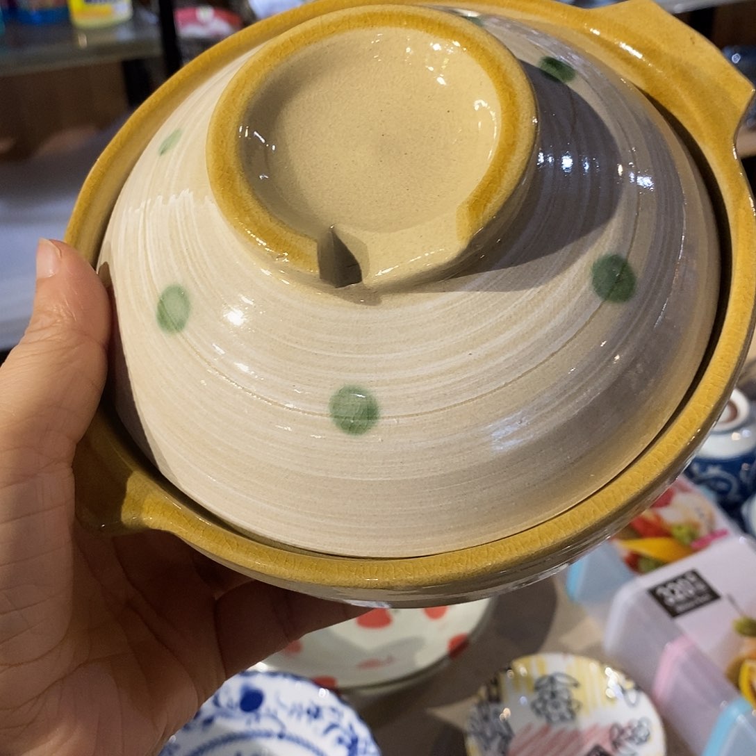 瓷片日本进口带耳直径19/15砂锅1个