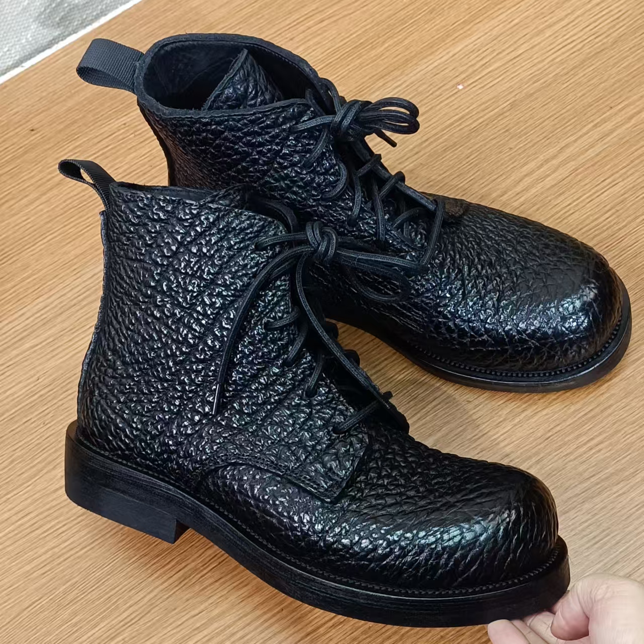 固特异马丁靴真皮厚底休闲百搭男靴