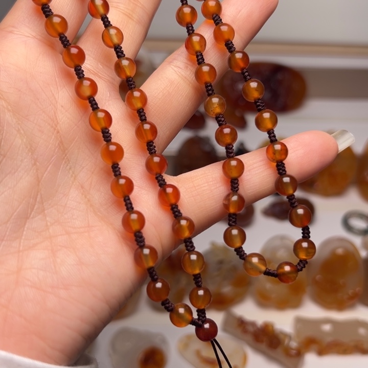 用***满玛瑙/玉髓合金颈饰