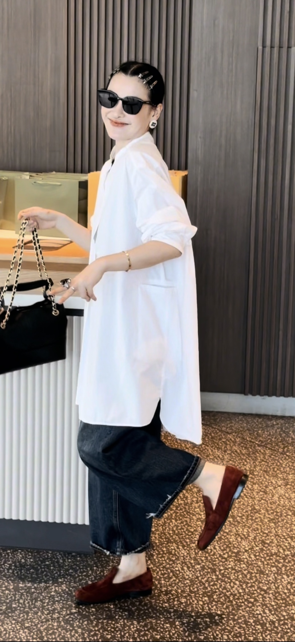 /苗苗家/『极简衬衫』气质通勤宽松中长款衬衣2025年秋时尚休闲百搭