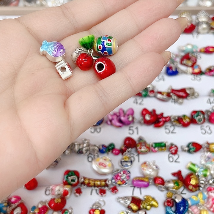 请***氓足银珐琅彩足银配件