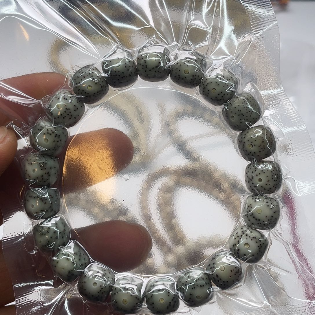 星月菩提手串石玉料11x10单圈
