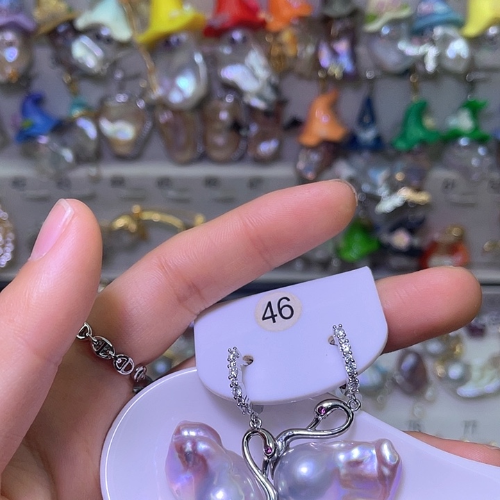 心***梁合金淡水珍珠颈饰44