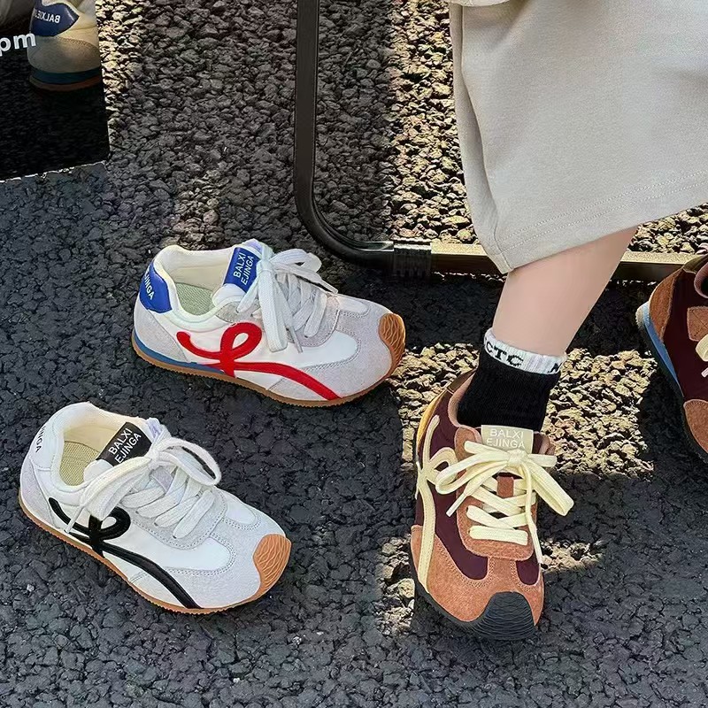 儿童徳训鞋2025春季新款女童鞋子时尚运动鞋男童透气休闲阿甘鞋潮