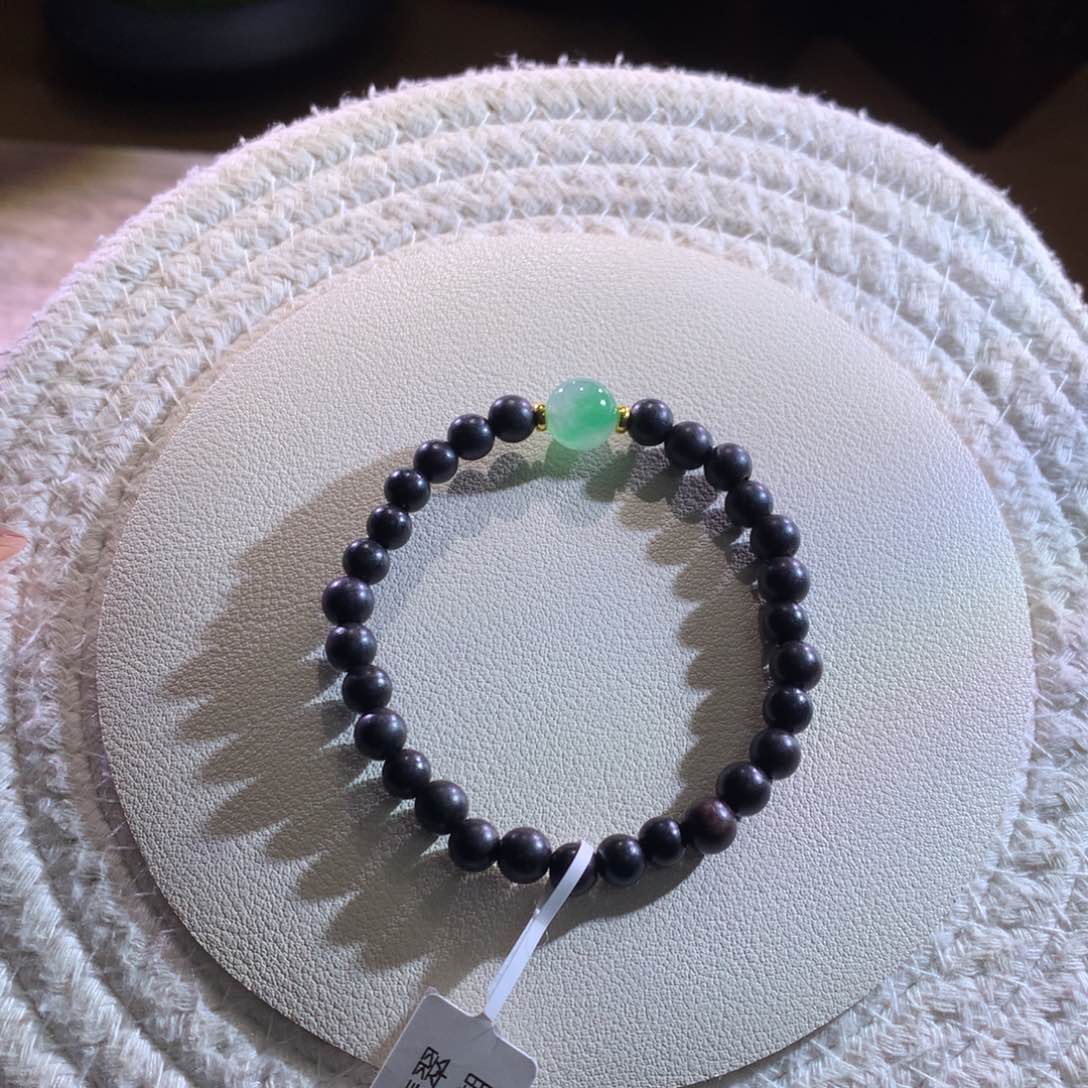 散珠翡翠天然缅a金丝绿单珠