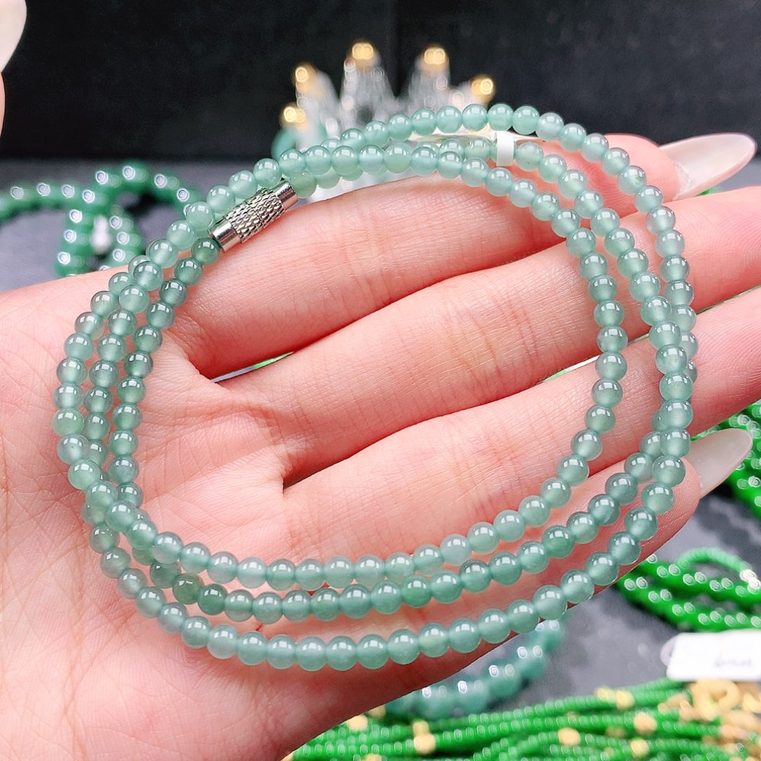 翡翠未镶嵌手串项链