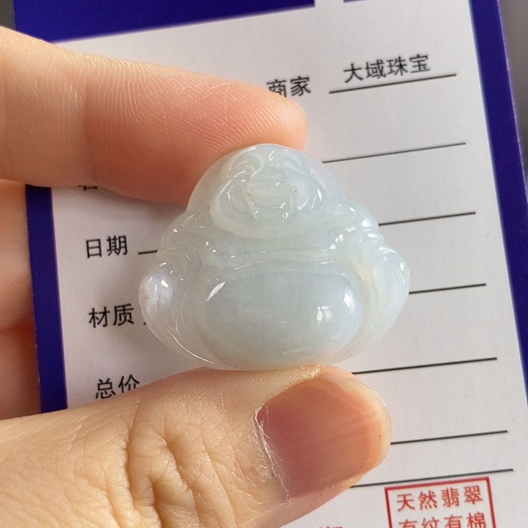 翡翠未镶嵌颈饰佛公