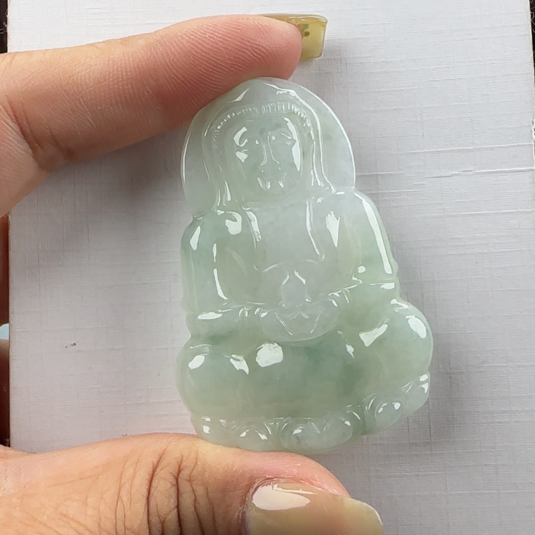 @***e翡翠未镶嵌颈饰观音