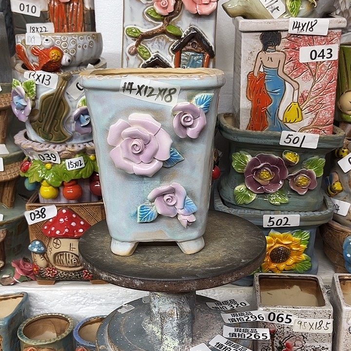 粗陶材质多肉花盆